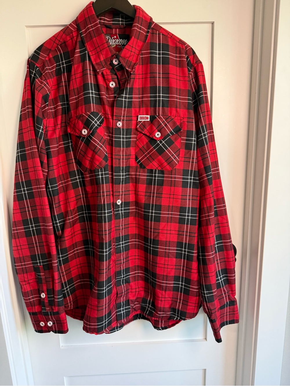 DIXXON Red & Black Plaid Men's Button-Down Shirt